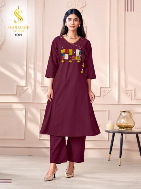Shodashe titli ajrakh biba brand kurtis wholesale